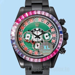 Rolex Daytona 40mm DIW Masculino Mostrador Verde Tom Preto