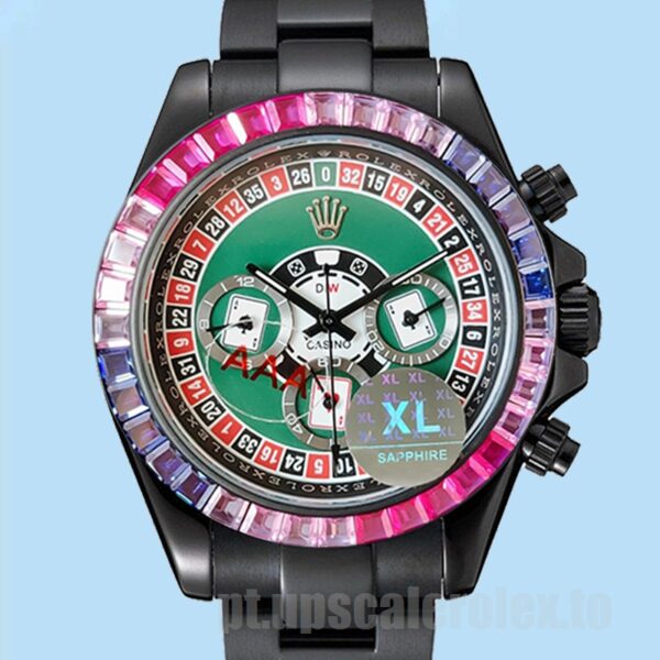 Rolex Daytona 40mm DIW Masculino Mostrador Verde Tom Preto