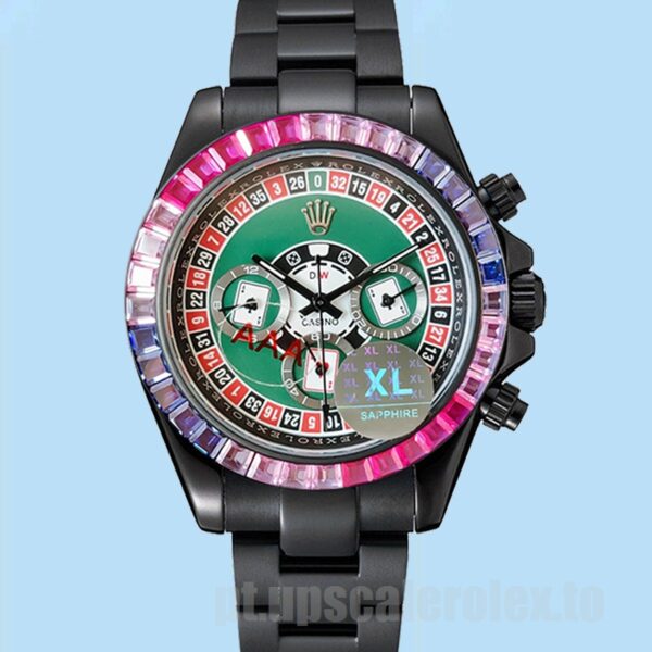 Rolex Daytona 40mm DIW Masculino Mostrador Verde Tom Preto - Image 2