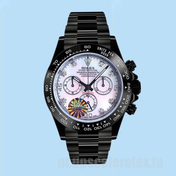 Rolex Daytona 40mm Masculino 116500 Pulseira Ostra Tom Preto - Image 2