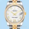 Rolex Datejust 116243 Masculino 36mm Mostrador Branco