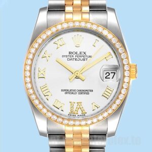 Rolex Datejust 116243 Masculino 36mm Mostrador Branco