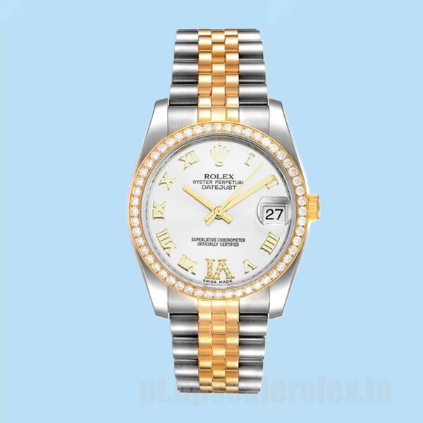 Rolex Datejust 116243 Masculino 36mm Mostrador Branco - Image 2