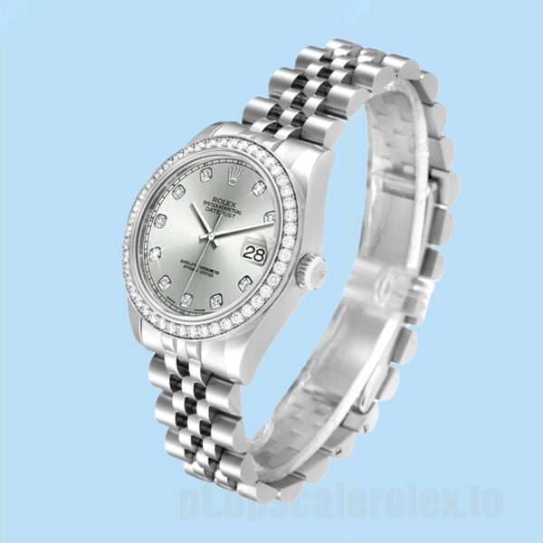 Rolex Datejust 116244 36mm Unissex Tom Prata Mostrador Prateado - Image 3
