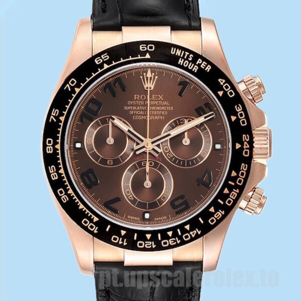 Rolex Daytona Masculino 40mm 116515 Automático Correia De Couro