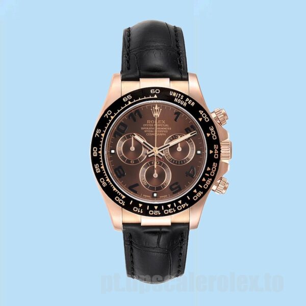 Rolex Daytona Masculino 40mm 116515 Automático Correia De Couro - Image 2