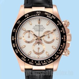 Rolex Daytona 116515 40mm Masculino Correia De Couro Ver