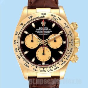 Rolex Daytona 116518 Masculino 40mm Tom De Ouro Correia De Couro