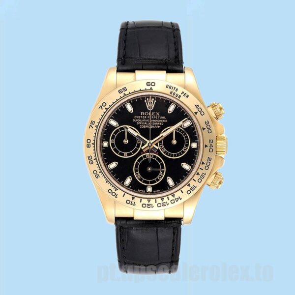 Rolex Daytona 116518 Masculino 40mm Tom De Ouro Automático - Image 2