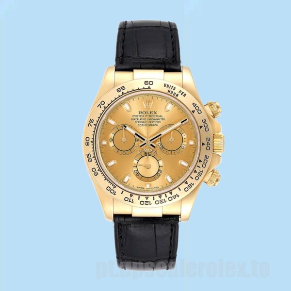 Rolex Daytona Masculino 116518 40mm Correia De Couro - Image 2