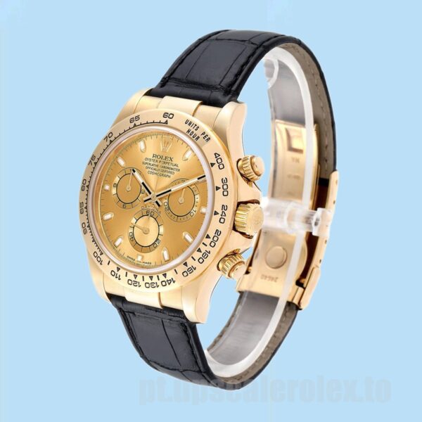 Rolex Daytona Masculino 116518 40mm Correia De Couro - Image 3