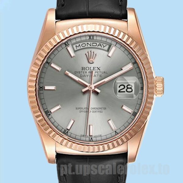 Rolex Day-Date 118135 Masculino 36mm Mostrador Cinza