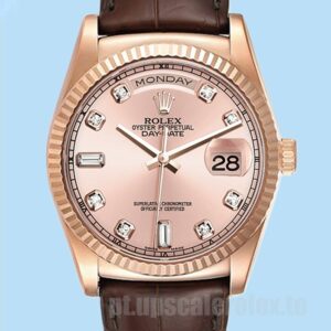 Rolex Day-Date 36mm 118135-0101 Masculino Ver Tom De Ouro Rosa
