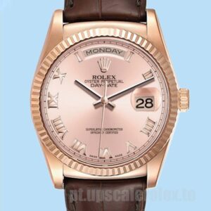 Rolex Day-Date 118135 Masculino 36mm Tom De Ouro Rosa