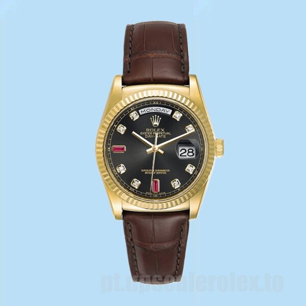 Rolex Day-Date 36mm 118138 Masculino Automático Mostrador Preto - Image 2
