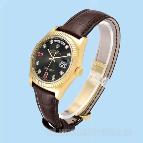 Rolex Day-Date 36mm 118138 Masculino Automático Mostrador Preto - Image 3