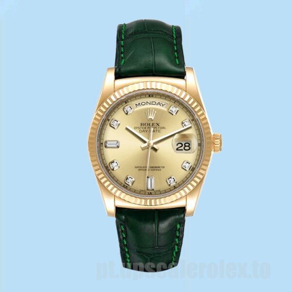 Rolex Day-Date Masculino 36mm m118138-0148 Tom De Ouro - Image 2