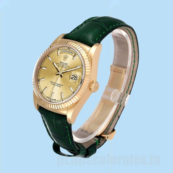 Rolex Day-Date m118138-0125 Masculino 36mm Ver Correia De Couro - Image 3