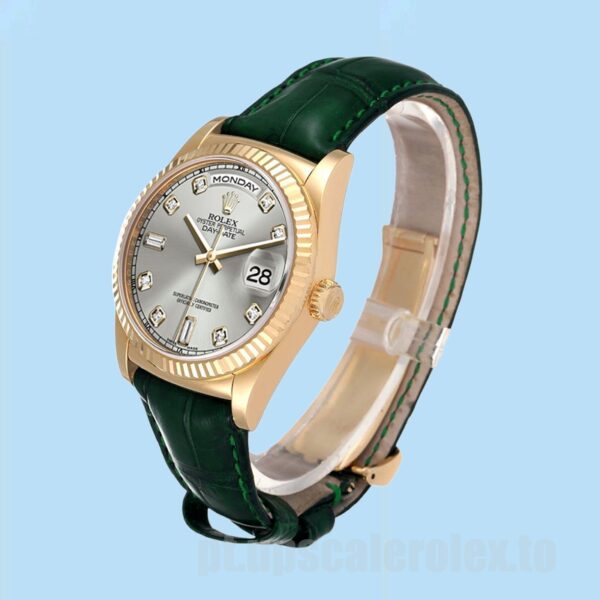 Rolex Day-Date 36mm Masculino m118138-0135 Correia De Couro - Image 3