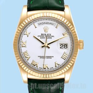 Rolex Day-Date Masculino m118138-0136 36mm Mostrador Branco Ver