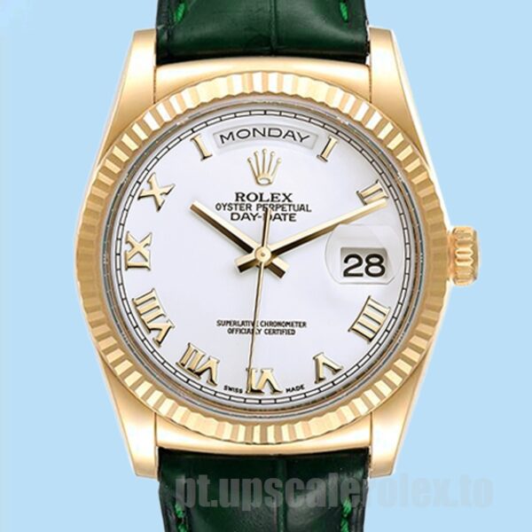 Rolex Day-Date Masculino m118138-0136 36mm Mostrador Branco Ver
