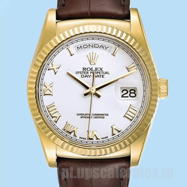 Rolex Day-Date Masculino 36mm m118138-0117 Ver Tom De Ouro