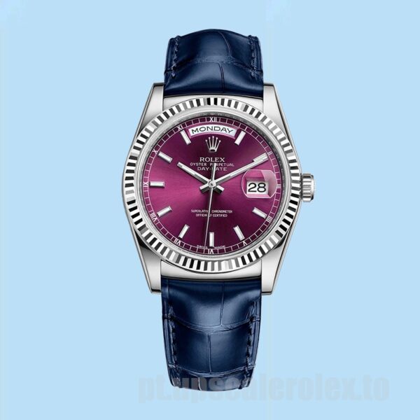 Rolex Day-Date 36mm m118139-0060 Masculino Mostrador Cereja - Image 2
