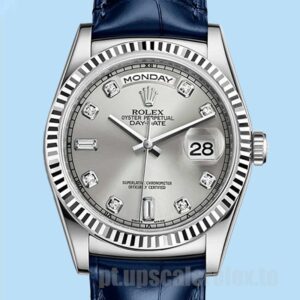 Rolex Day-Date 36mm m118139-0081 Masculino Tom Prata Automático