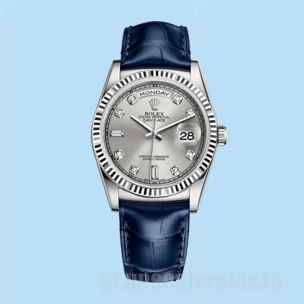 Rolex Day-Date 36mm m118139-0081 Masculino Tom Prata Automático - Image 2