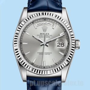 Rolex Day-Date Masculino 36mm m118139-0097 Mostrador Prateado