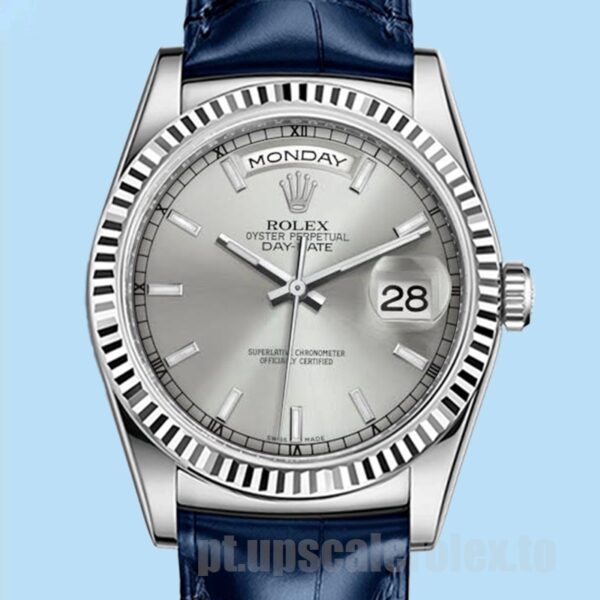 Rolex Day-Date Masculino 36mm m118139-0097 Mostrador Prateado