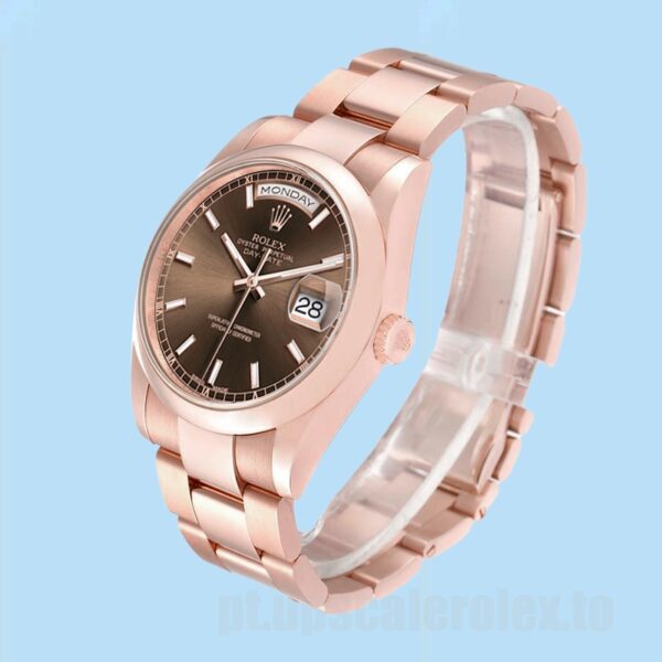 Rolex Day-Date Masculino 118205 36mm Automático Pulseira Ostra - Image 3