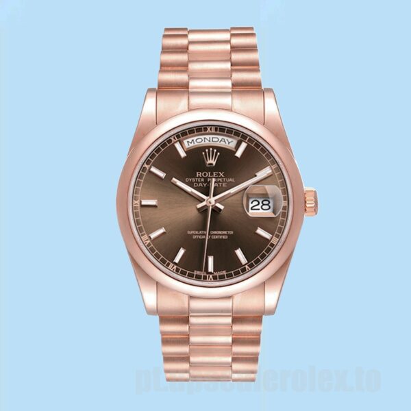 Rolex Day-Date Masculino 118205 36mm Automático Pulseira Ostra - Image 5