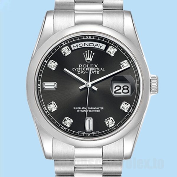 Rolex Day-Date Masculino 36mm 118239-0089 Automático Tom Prata