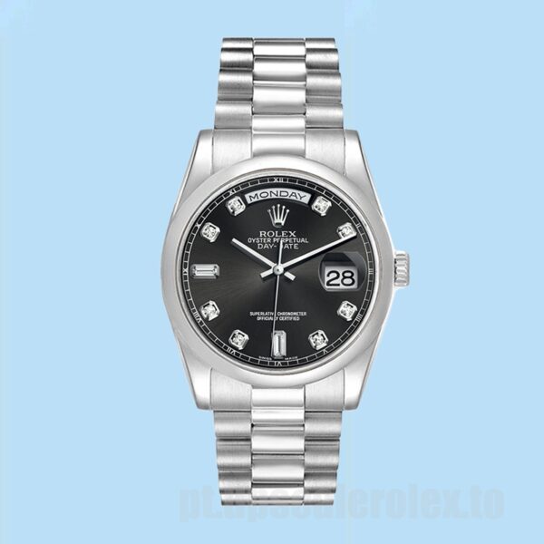 Rolex Day-Date Masculino 36mm 118239-0089 Automático Tom Prata - Image 2