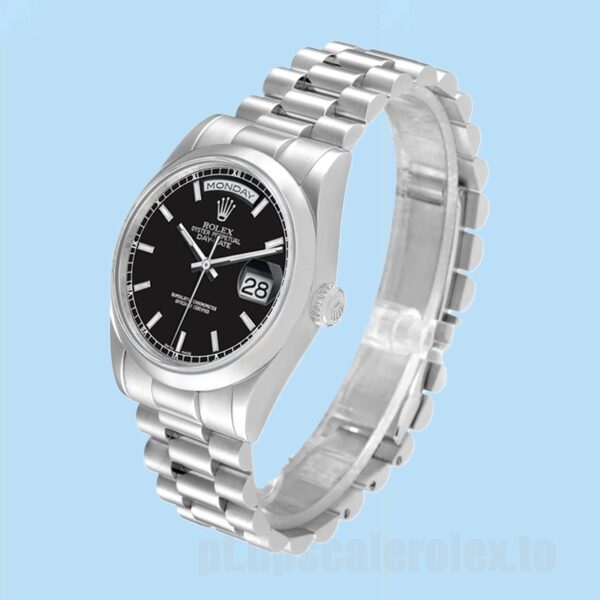 Rolex Day-Date Masculino 36mm 118206 Tom Prata Ver - Image 3
