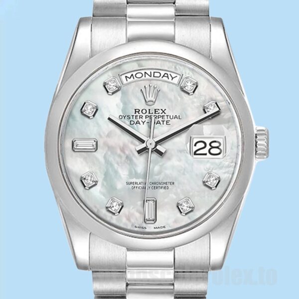 Rolex Day-Date 36mm Masculino 118206 Mostrador Madrepérola