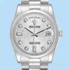 Rolex Day-Date 36mm 118206 Masculino Mostrador Jubileu de Prata