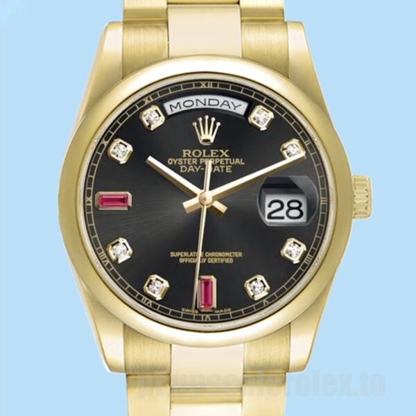 Rolex Day-Date 36mm 118208 Masculino Ver Pulseira Ostra