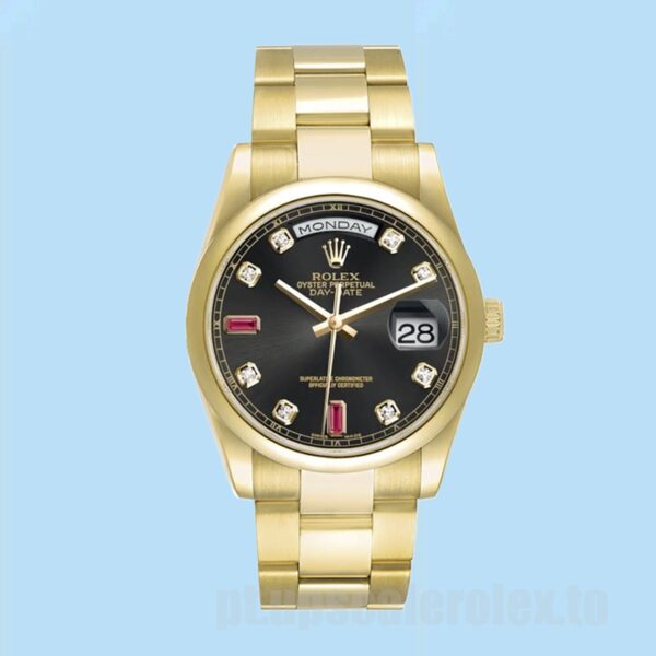 Rolex Day-Date 36mm 118208 Masculino Ver Pulseira Ostra - Image 2