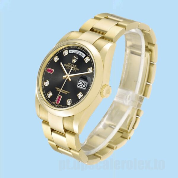 Rolex Day-Date 36mm 118208 Masculino Ver Pulseira Ostra - Image 3