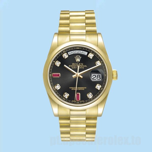 Rolex Day-Date 36mm 118208 Masculino Ver Pulseira Ostra - Image 5