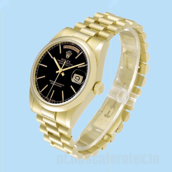 Rolex Day-Date 118208 Masculino 36mm Automático Mostrador Preto - Image 3