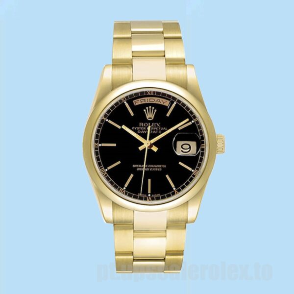 Rolex Day-Date 118208 Masculino 36mm Automático Mostrador Preto - Image 5