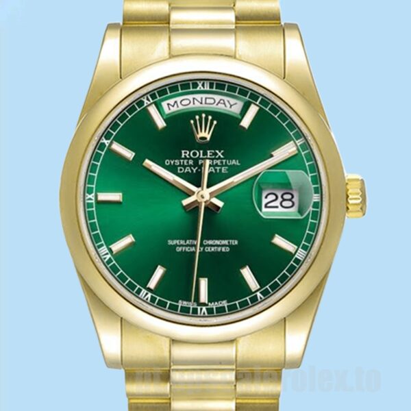 Rolex Day-Date Masculino m118208-0349 36mm Tom De Ouro