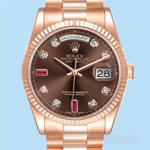 Rolex Day-Date Masculino 118235 36mm Automático Tom De Ouro Rosa