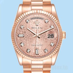 Rolex Day-Date 36mm Masculino 118235-0006 Pulseira Presidente Tom De Ouro Rosa