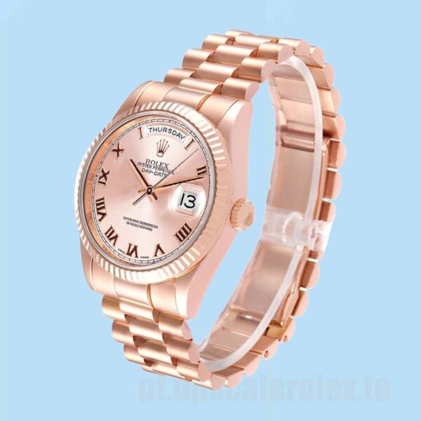 Rolex Day-Date 36mm Masculino 118235F-0001 Tom De Ouro Rosa Mostrador De Ouro Rosa - Image 3