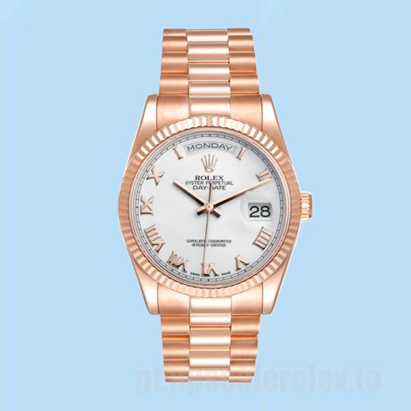 Rolex Day-Date Masculino 36mm 118235 Ver Tom De Ouro Rosa - Image 2
