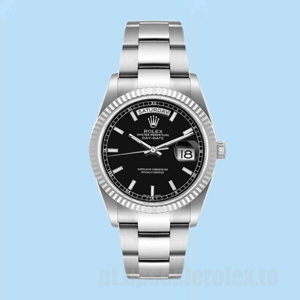 Rolex Day-Date 118239 Masculino 36mm Tom Prata Ver - Image 2